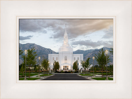 Orem Utah Temple - Lead Me, Guide Me - framed giclee canvas