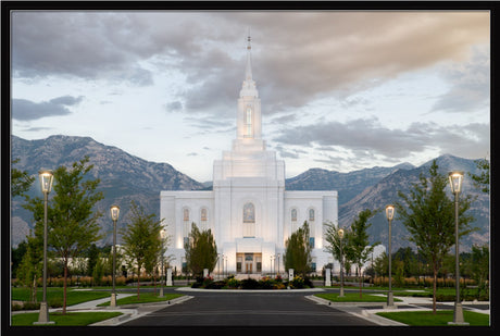 Orem Utah Temple - Lead Me, Guide Me - framed giclee canvas