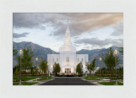 Orem Utah Temple - Lead Me, Guide Me - framed giclee canvas