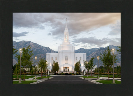 Orem Utah Temple - Lead Me, Guide Me - framed giclee canvas