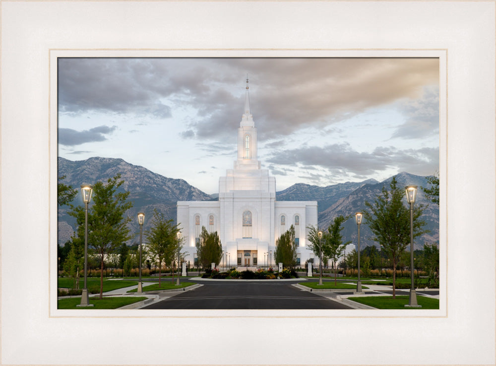 Orem Utah Temple - Lead Me, Guide Me - framed giclee canvas