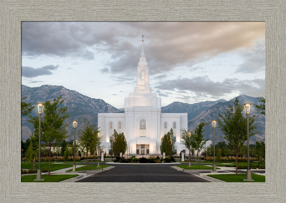 Orem Utah Temple - Lead Me, Guide Me - framed giclee canvas