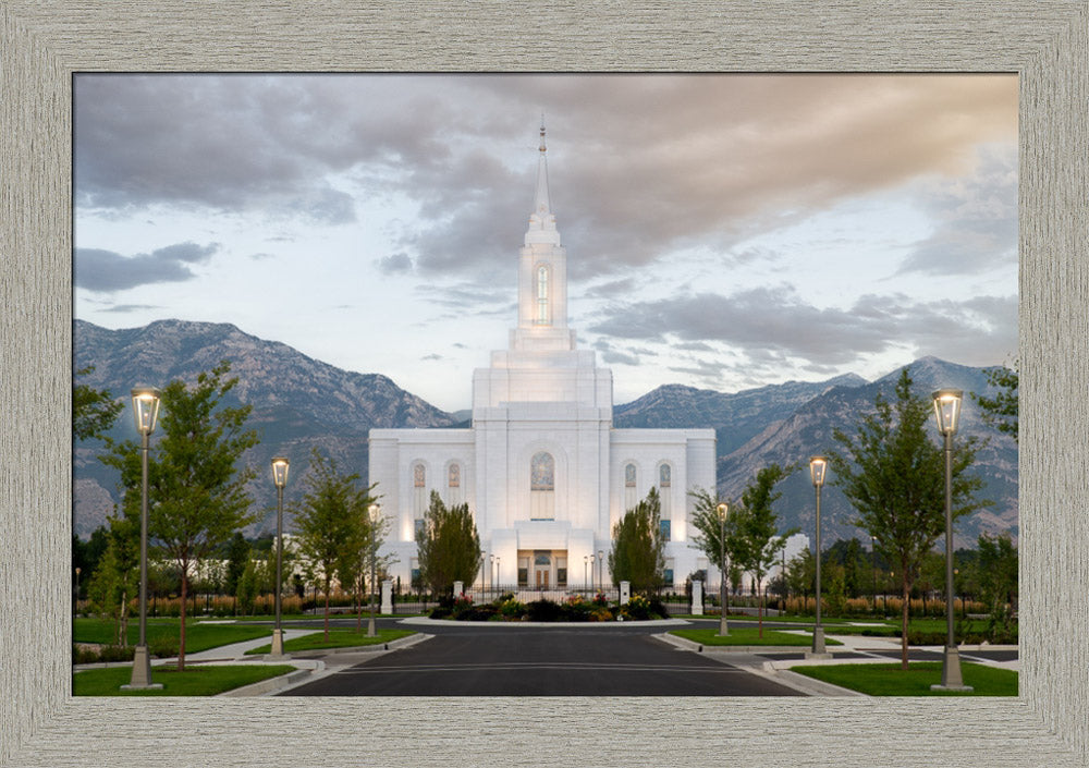 Orem Utah Temple - Lead Me, Guide Me - framed giclee canvas