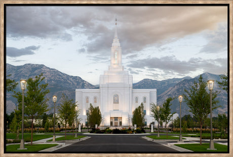 Orem Utah Temple - Lead Me, Guide Me - framed giclee canvas