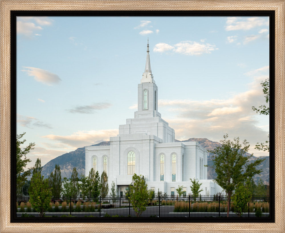 Orem Utah Temple - Peace - framed giclee canvas