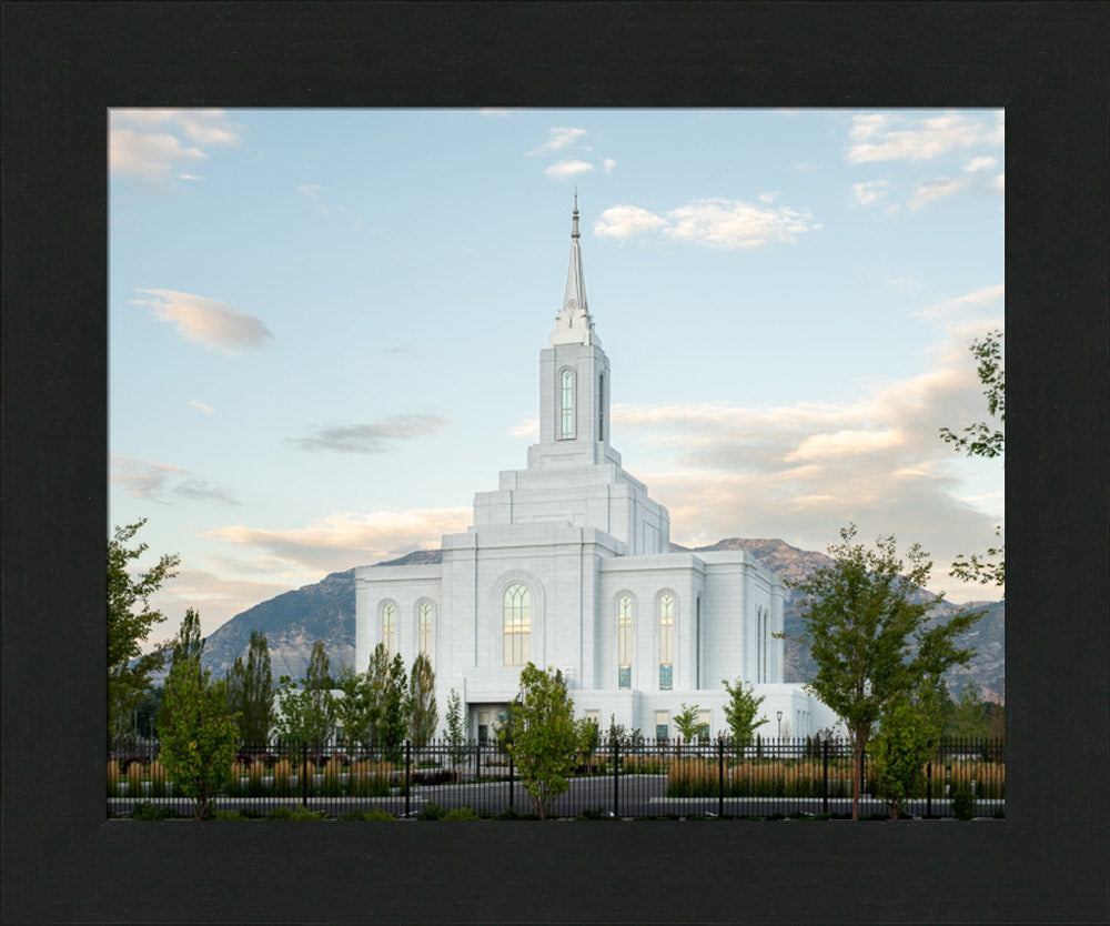 Orem Utah Temple - Peace - framed giclee canvas