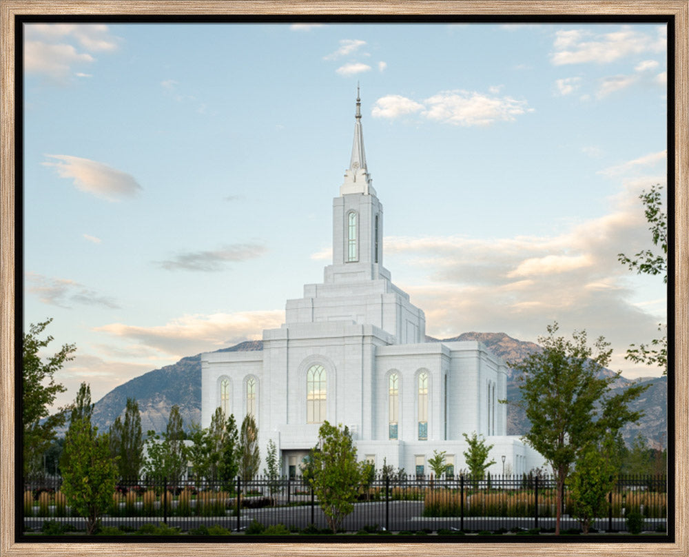 Orem Utah Temple - Peace - framed giclee canvas