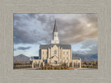 Taylorsville Utah Temple- Beacon of Light - framed giclee canvas