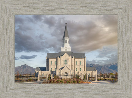 Taylorsville Utah Temple- Beacon of Light - framed giclee canvas