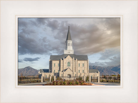 Taylorsville Utah Temple- Beacon of Light - framed giclee canvas