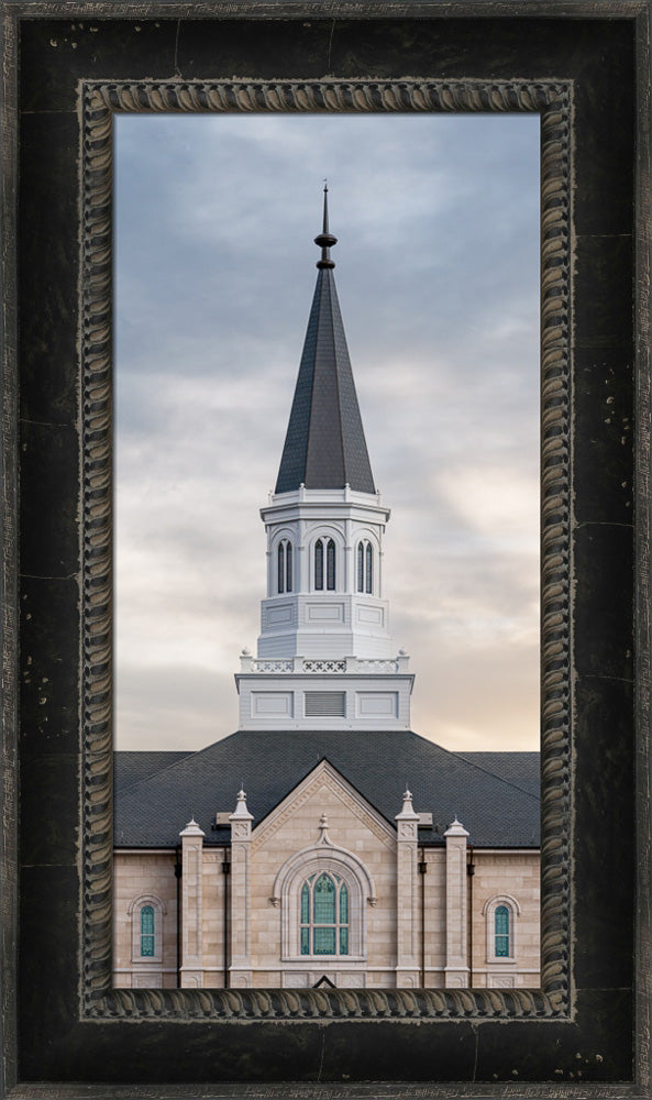 Taylorsville Utah Temple - Holiness to the Lord - framed giclee canvas