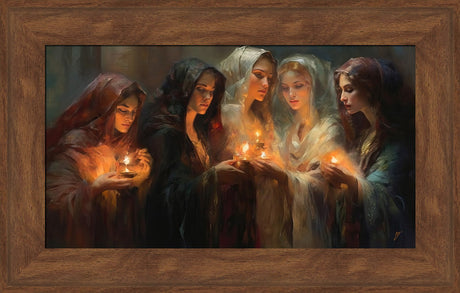 The Five Wise Virgins - framed giclee canvas