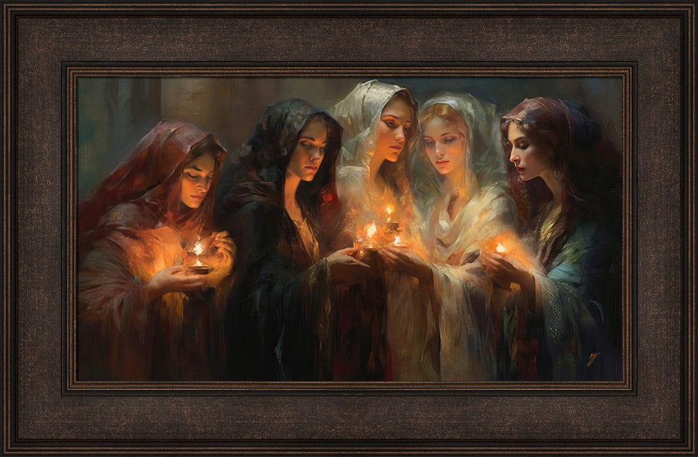 The Five Wise Virgins - framed giclee canvas