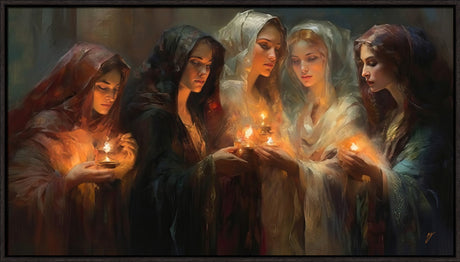 The Five Wise Virgins - framed giclee canvas