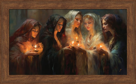 The Five Wise Virgins - framed giclee canvas