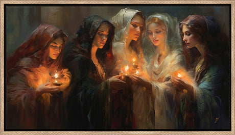 The Five Wise Virgins - framed giclee canvas