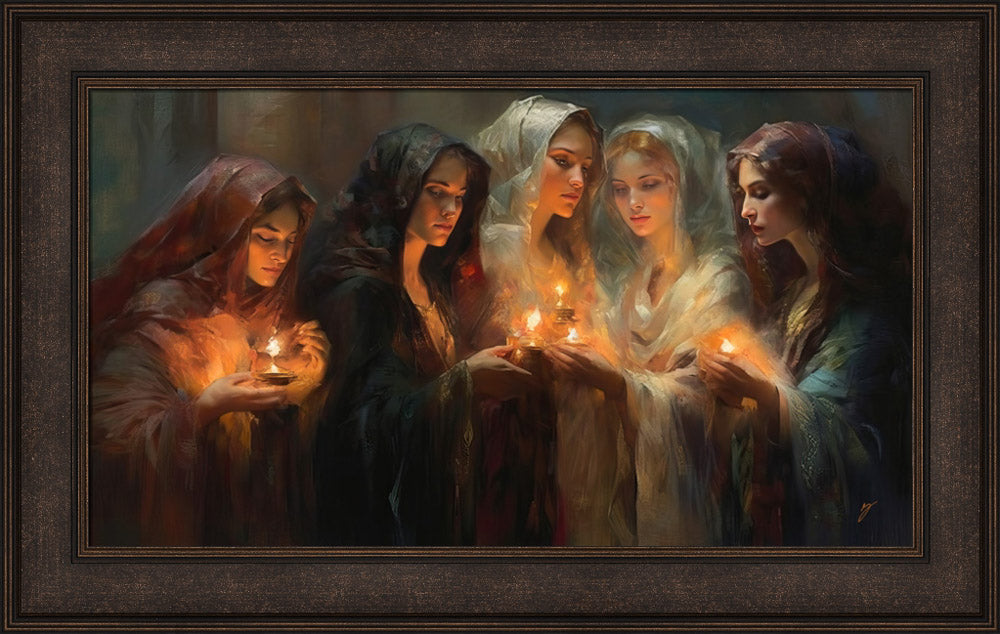 The Five Wise Virgins - framed giclee canvas