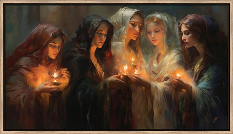 The Five Wise Virgins - framed giclee canvas