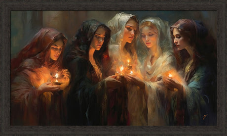 The Five Wise Virgins - framed giclee canvas