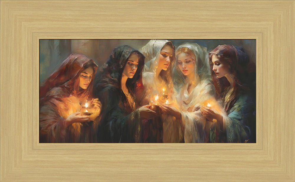 The Five Wise Virgins - framed giclee canvas