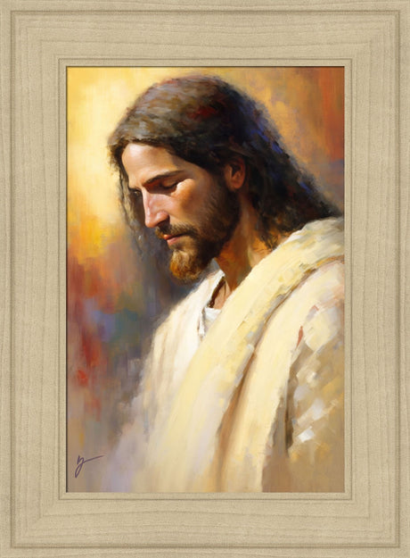 Jesus the Anointed - framed giclee canvas