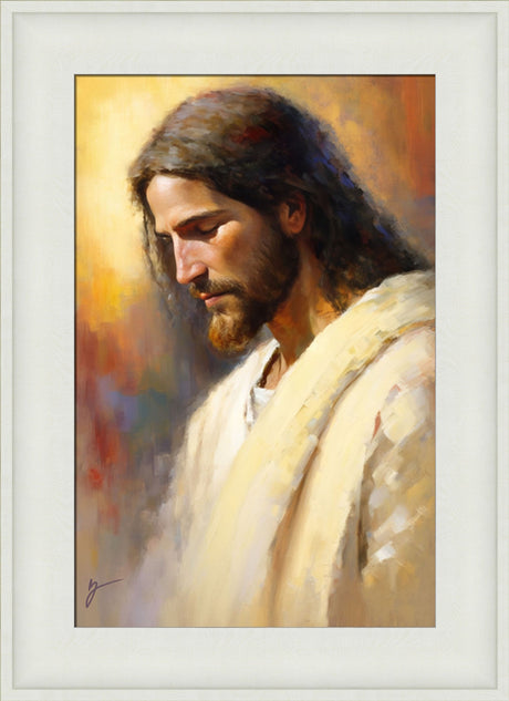 Jesus the Anointed - framed giclee canvas