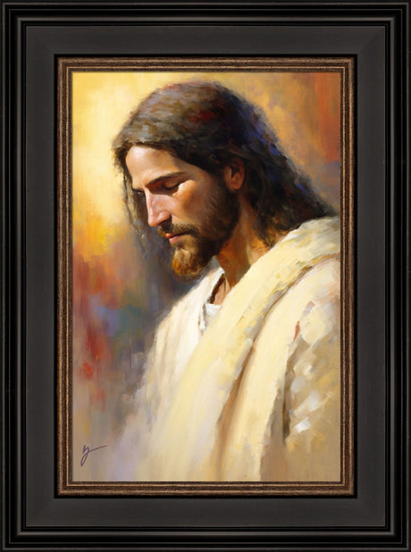 Jesus the Anointed - framed giclee canvas