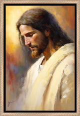 Jesus the Anointed - framed giclee canvas