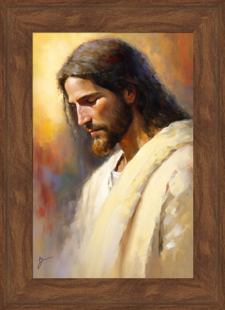 Jesus the Anointed - framed giclee canvas