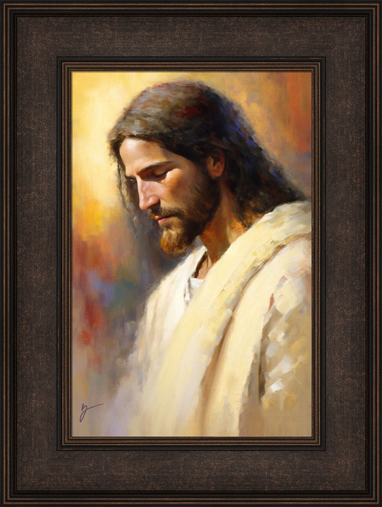 Jesus the Anointed - framed giclee canvas