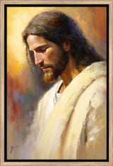 Jesus the Anointed - framed giclee canvas