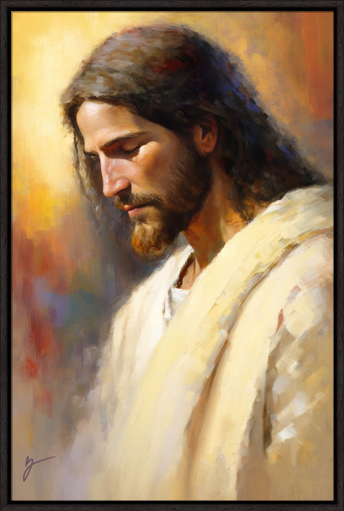 Jesus the Anointed - framed giclee canvas