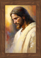 Jesus the Anointed - framed giclee canvas