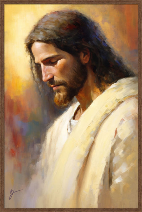 Jesus the Anointed - framed giclee canvas