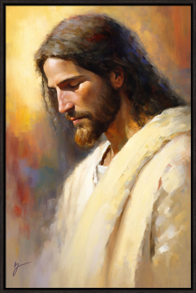 Jesus the Anointed - framed giclee canvas