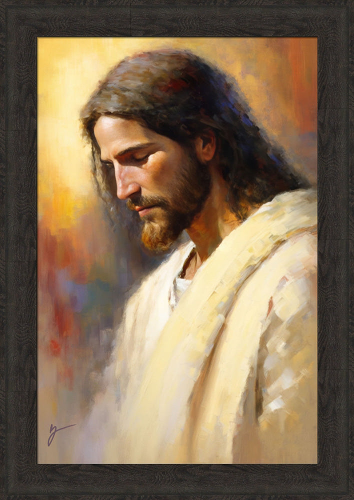 Jesus the Anointed - framed giclee canvas