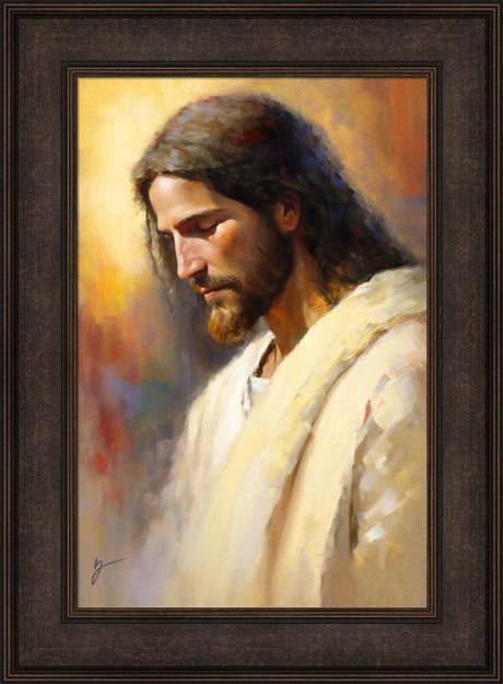 Jesus the Anointed - framed giclee canvas