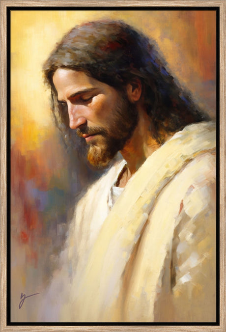 Jesus the Anointed - framed giclee canvas