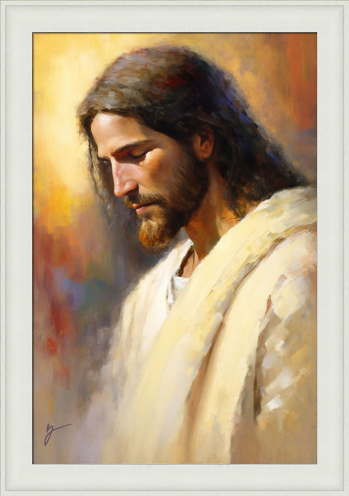 Jesus the Anointed - framed giclee canvas