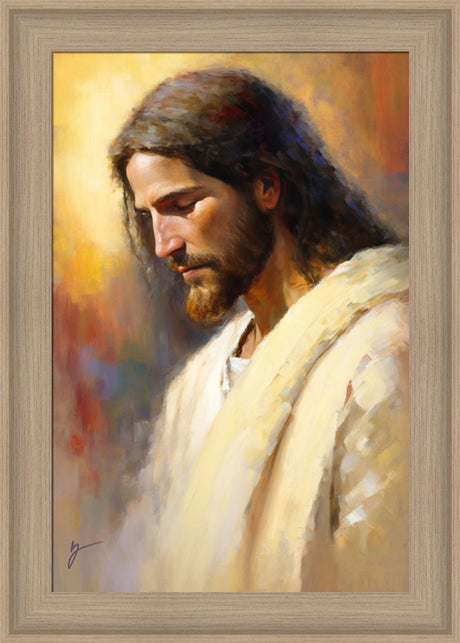 Jesus the Anointed - framed giclee canvas