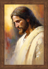 Jesus the Anointed - framed giclee canvas