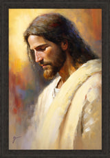 Jesus the Anointed - framed giclee canvas