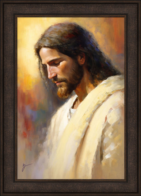 Jesus the Anointed - framed giclee canvas