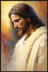 Jesus the Anointed - framed giclee canvas