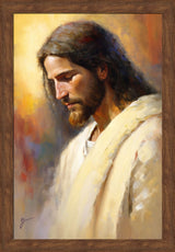 Jesus the Anointed - framed giclee canvas