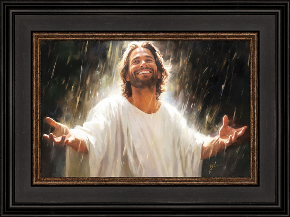 Let It Rain - framed giclee canvas