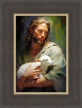 Gentle Savior - framed giclee canvas