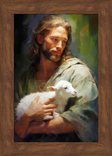 Gentle Savior - framed giclee canvas