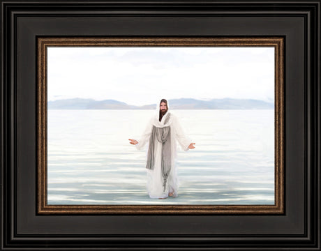 Resurrected Lord - framed giclee canvas