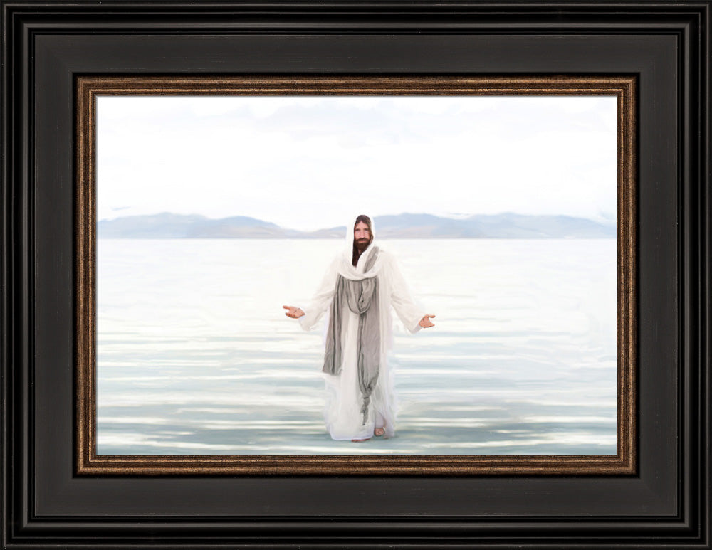 Resurrected Lord - framed giclee canvas